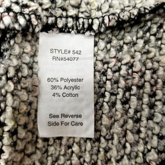 Cabi Sweater Top Short Sleeve Knit Dark Gray Black - Picture 7 of 9